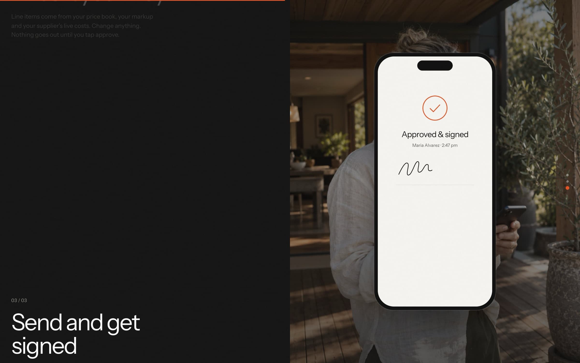 Send and get signed step