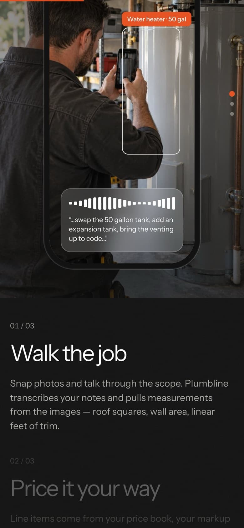 Walk the job step on a phone