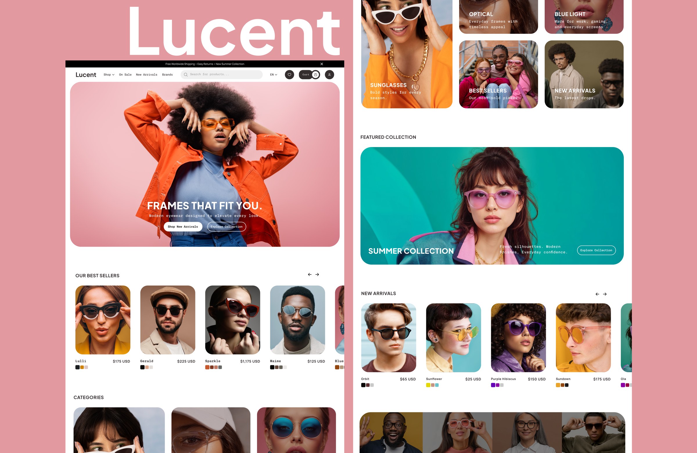 Lucent — live site preview