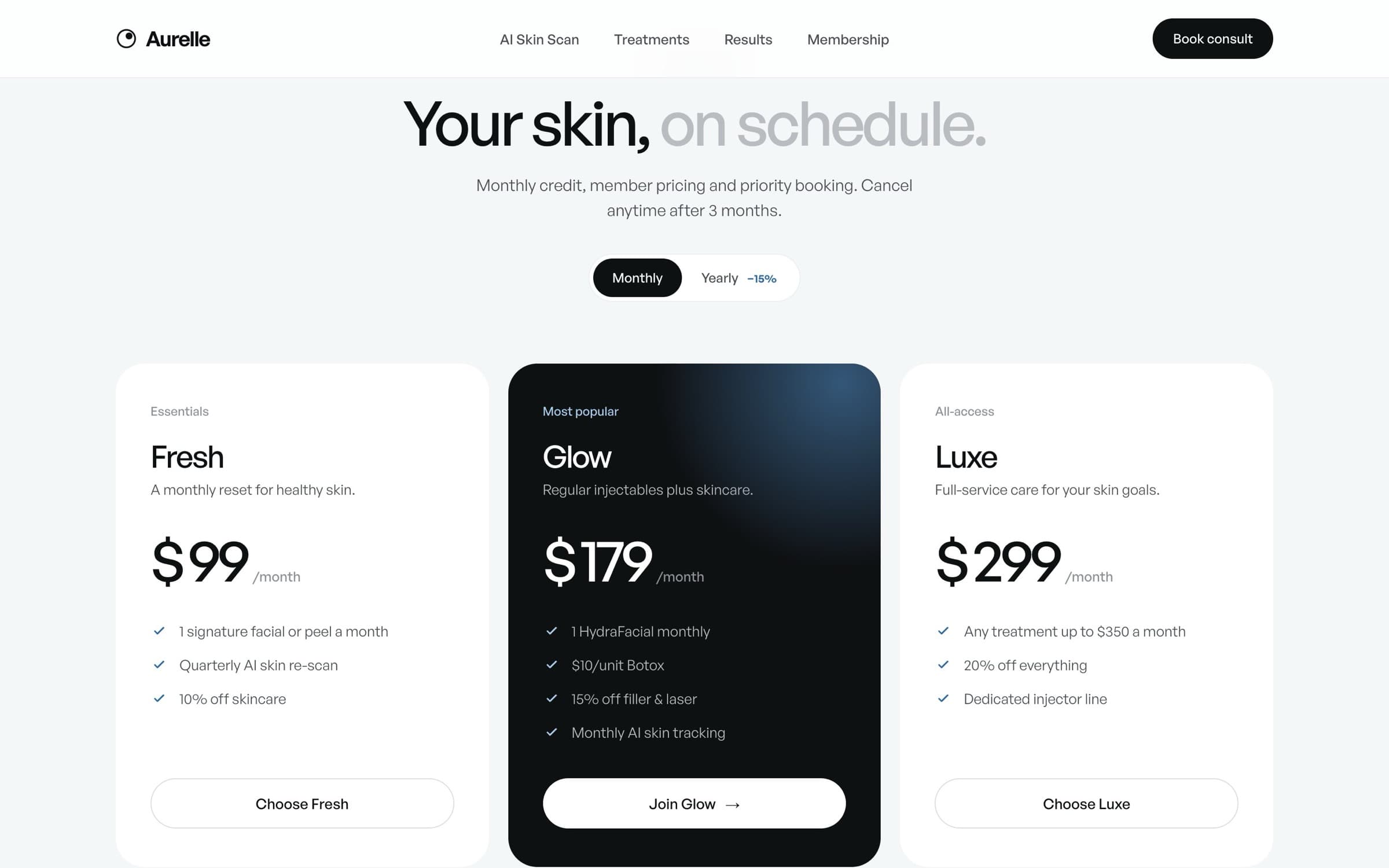 Membership pricing